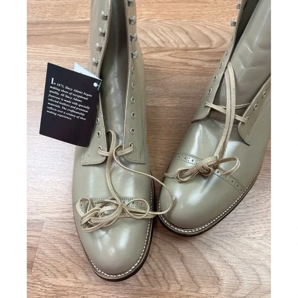 Stacy Adams Madison Cap Toe Leather Boots in Taupe, Mens Size 15 NEW - Picture 6 of 14